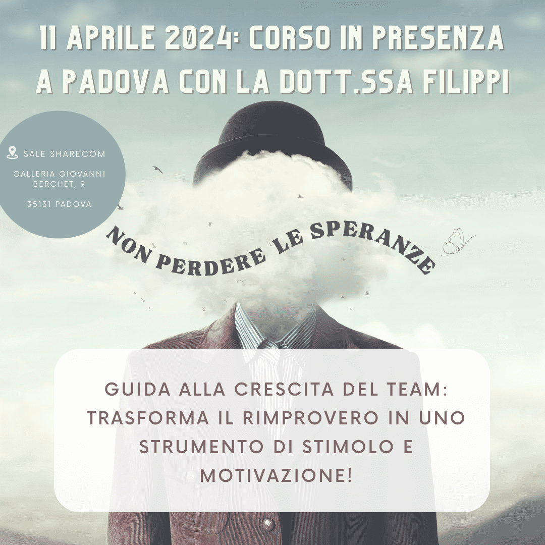 Corso in presenza 11 aprile 2024 a Padova con la Dott.ssa Filippi 